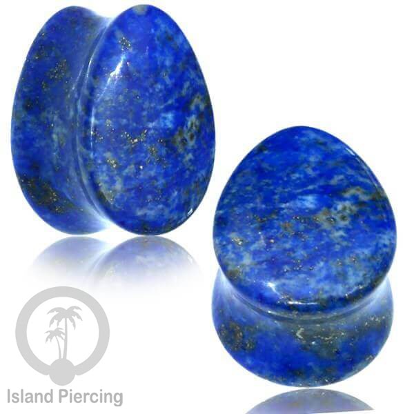 Stone Ear Plugs Tindik Plug Batu Asli, Bentuk Tetes pilihan batu Amethyst, Tiger Eye, Lapis, Moss Agate