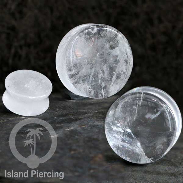 Genuine stone ear plugs untuk tinidik Piercing large Gauge, Amethyst, Lapis, Krystal gunung