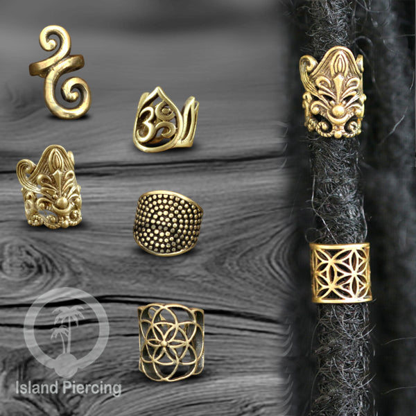 Brass Ear-cuffs anting perhiasan kuningan penjepit telinga banyak variasi unik.