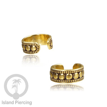 Brass Ear-cuffs anting perhiasan kuningan penjepit telinga yang manis.