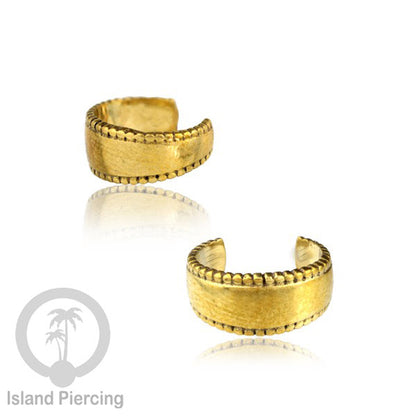 Brass Ear-cuffs anting perhiasan kuningan penjepit telinga yang manis.
