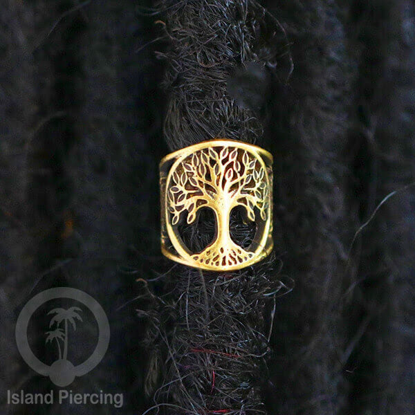 Brass Ear-cuffs anting perhiasan kuningan penjepit telinga variasi bungan dan daun.