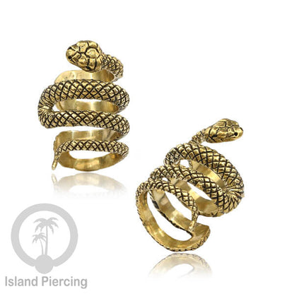 Brass Ear-cuffs anting perhiasan kuningan penjepit telinga variasi Binatang &amp; Seranga