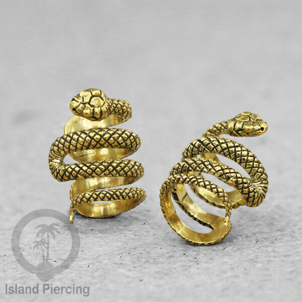 Brass Ear-cuffs anting perhiasan kuningan penjepit telinga variasi Binatang &amp; Seranga