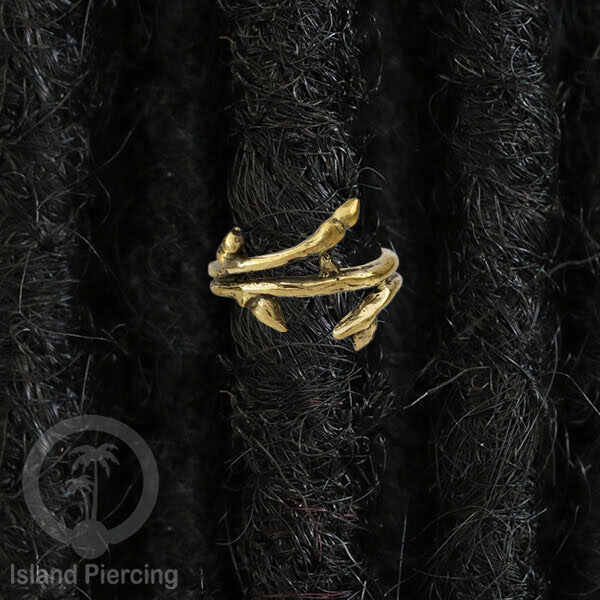 Brass Ear-cuffs anting perhiasan kuningan penjepit telinga motif Ethnic Piercing.