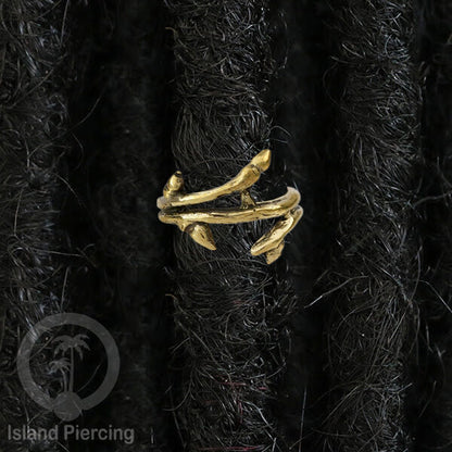 Brass Ear-cuffs anting perhiasan kuningan penjepit telinga motif Ethnic Piercing.