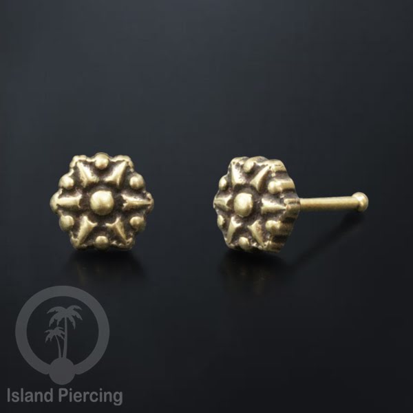 Anting Tindik Hidung, Perhiasan hidung terbuat dari Kuningan, Brass Nose pins