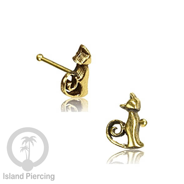 Tindik perhiasan hidung, pin hidung kuningan, banyak desain, Brass Nose Jewelry