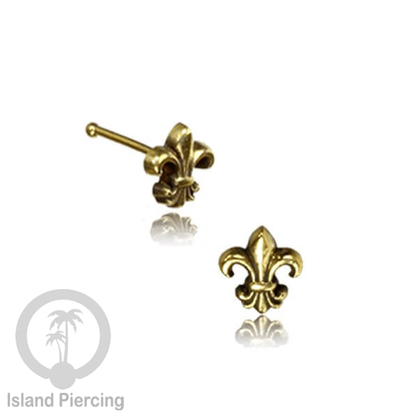 Tindik perhiasan hidung, pin hidung kuningan, banyak desain, Brass Nose Jewelry
