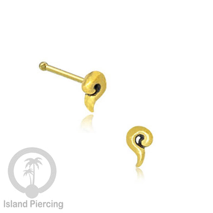 Tindik perhiasan hidung, pin hidung kuningan, banyak desain, Brass Nose Jewelry