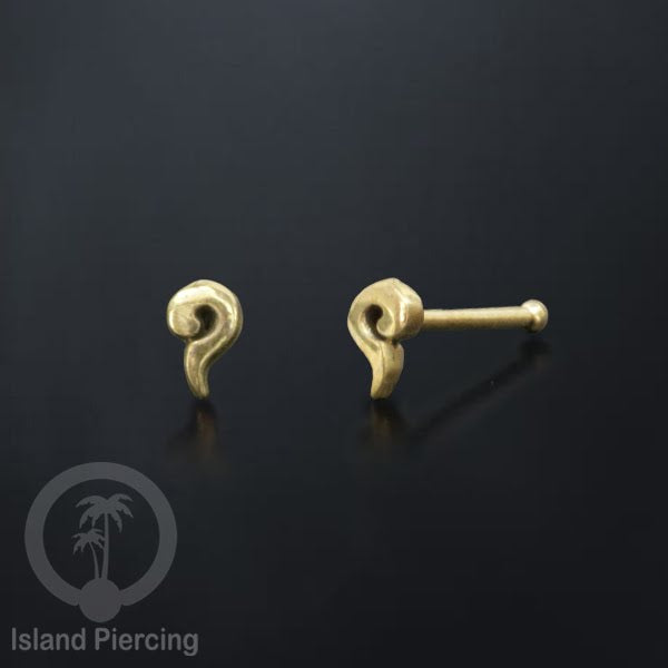 Tindik perhiasan hidung, pin hidung kuningan, banyak desain, Brass Nose Jewelry