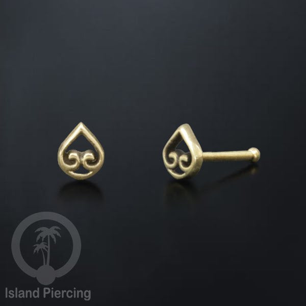 Tindik Hidung Kuningan Nose Pin Brass Nose Jewelry desain khusus Island Piercing
