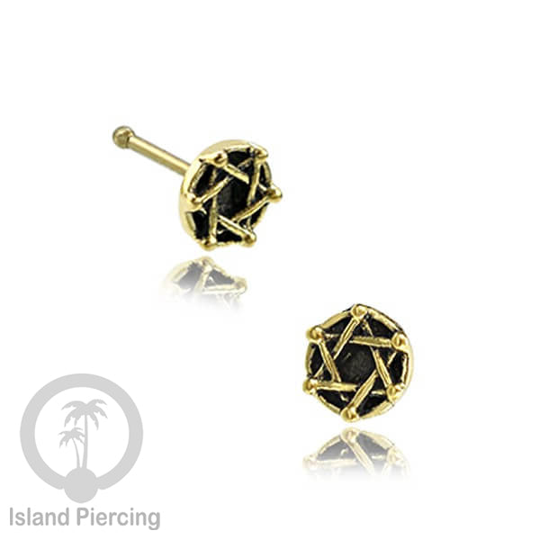 Tindik Hidung Kuningan Nose Pin Brass Nose Jewelry desain khusus Island Piercing