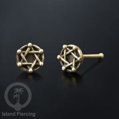 Tindik Hidung Kuningan Nose Pin Brass Nose Jewelry desain khusus Island Piercing