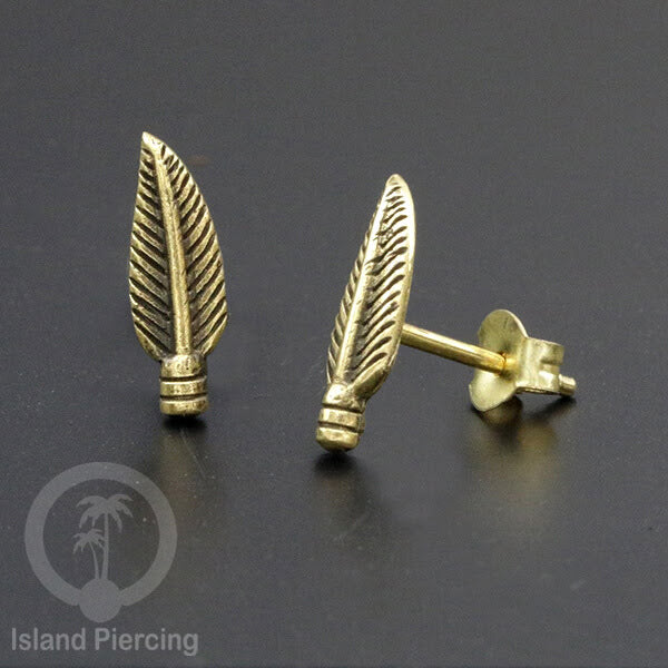 Anting Stud Kuningan motif Tree of Life, Mandala, Lotus, Tengkorak Brass Ear-studs