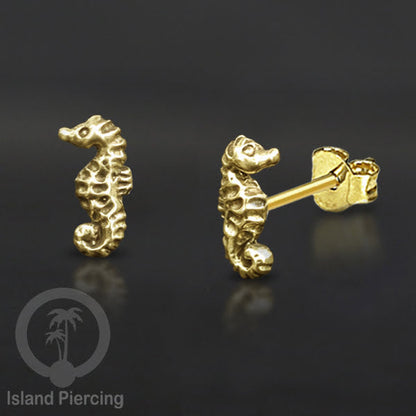 Anting Stud Kuningan motif Laut Brass Ear-studs Marine Style
