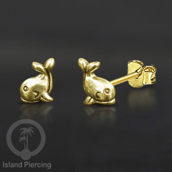 Anting Stud Kuningan motif Laut Brass Ear-studs Marine Style