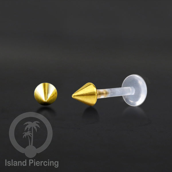 Tindik Labret, Anting, Tragus, Helix, Daith dari Stainless dan Bio-plastik Threadless Piercing Stainless