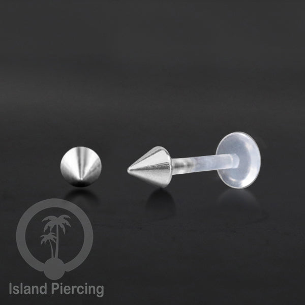Tindik Labret, Anting, Tragus, Helix, Daith dari Stainless dan Bio-plastik Threadless Piercing Stainless