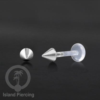 Tindik Labret, Anting, Tragus, Helix, Daith dari Stainless dan Bio-plastik Threadless Piercing Stainless
