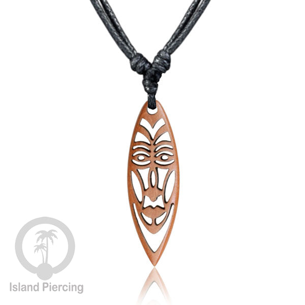 Kalung bandul kayu motif surfing Carved Wooden surf board Necklaces