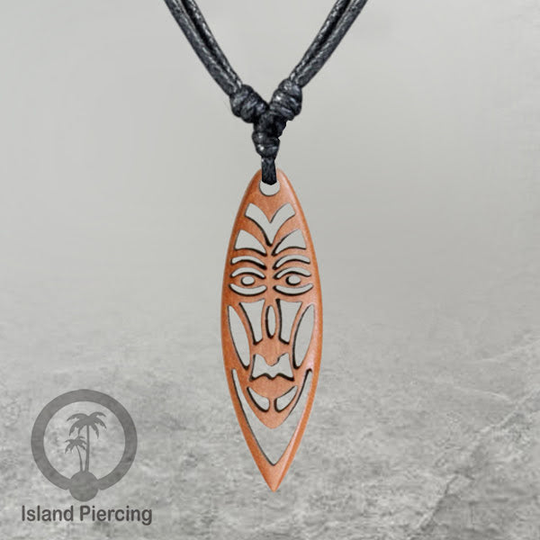 Kalung bandul kayu motif surfing Carved Wooden surf board Necklaces