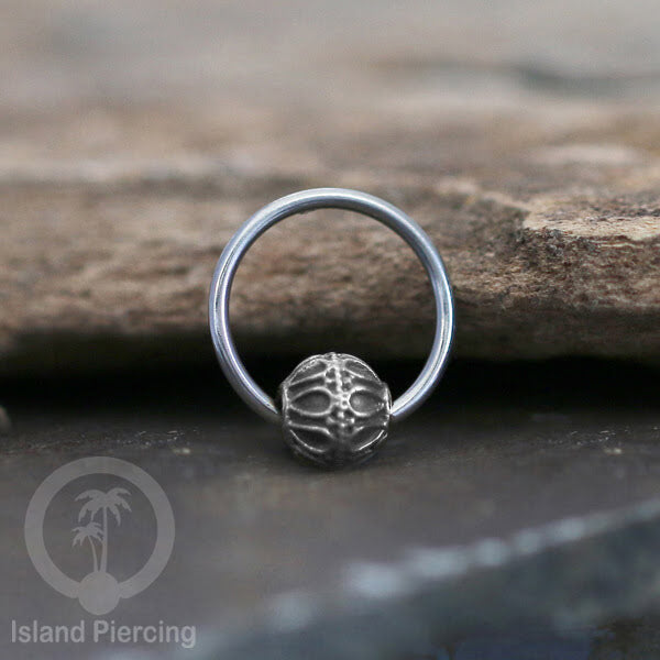 BCR Piercing Stainless dengan dekorasi bola Kuningan putih banyak pilihan motif