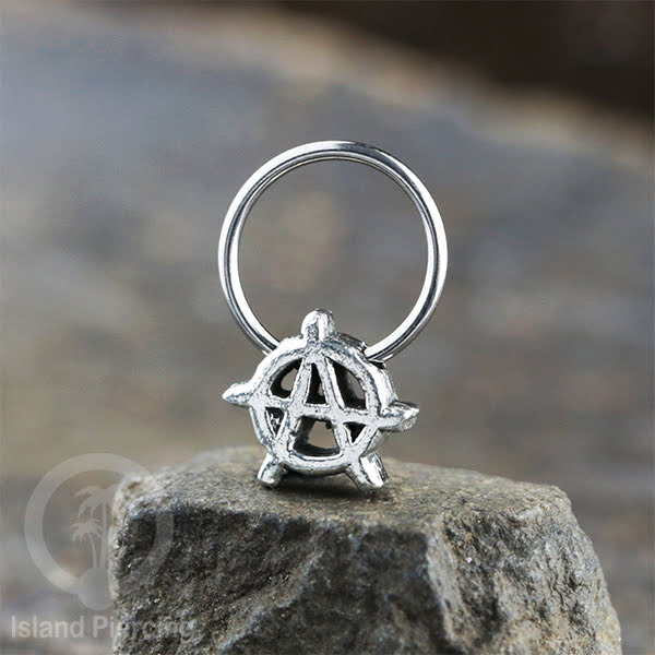 Piercing Stainless BCR dengan Liontin kuningan putih motif yang unik seperti Tengkorak, Ganesha
