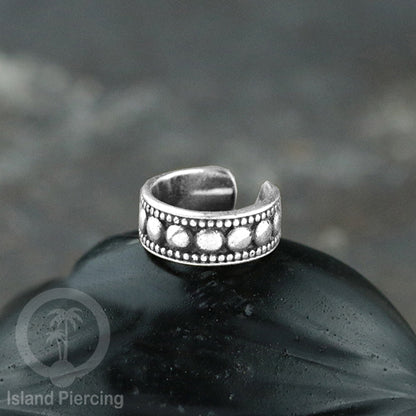 White Brass Ear-cuffs anting perhiasan kuningan putih penjepit telinga motif yang unik