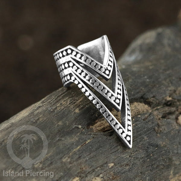 White Brass Ear-cuffs anting perhiasan kuningan putih penjepit telinga banyak variasi unik, bisa pakai tanpa lubang.