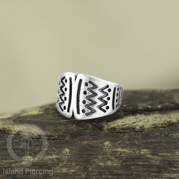 White Brass Ear-cuffs anting perhiasan kuningan putih penjepit telinga motif yang unik