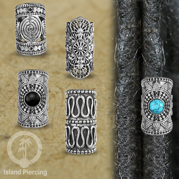 White Brass Ear-cuffs anting perhiasan kuningan putih penjepit telinga ukuran besar.