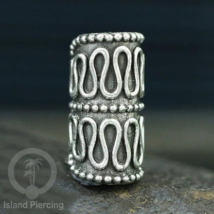 White Brass Ear-cuffs anting perhiasan kuningan putih penjepit telinga ukuran besar.