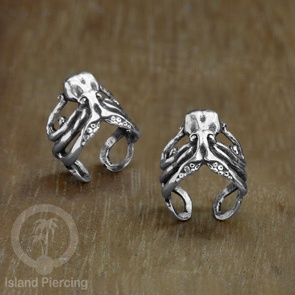 White Brass Ear-cuffs anting perhiasan kuningan putih penjepit telinga banyak variasi unik, bisa pakai tanpa lubang.