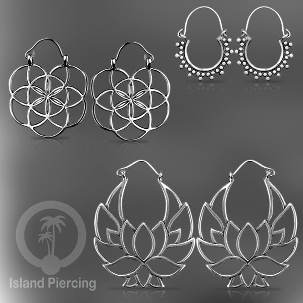 Anting kuningan putih yang kecil dan manis, Small size White Brass Earrings