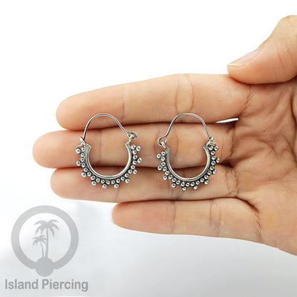 Anting kuningan putih yang kecil dan manis, Small size White Brass Earrings