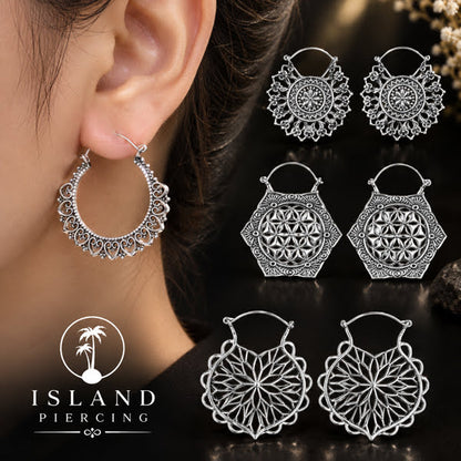 Anting Tribal Kuningan Putih, Anting Kuningan Putih pilihan desain Etnik Pulau Bali