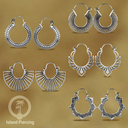 Anting Kuningan Putih inspirasi Pulau Bali, White Brass Earring Bali Style