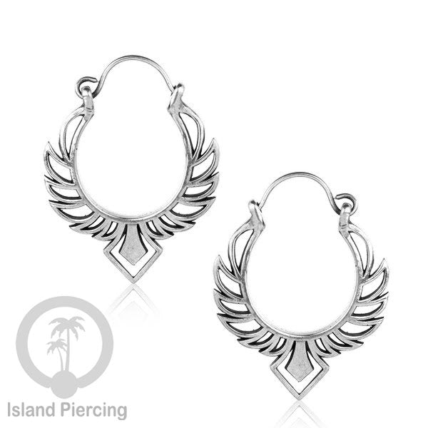 Anting Kuningan Putih inspirasi Pulau Bali, White Brass Earring Bali Style