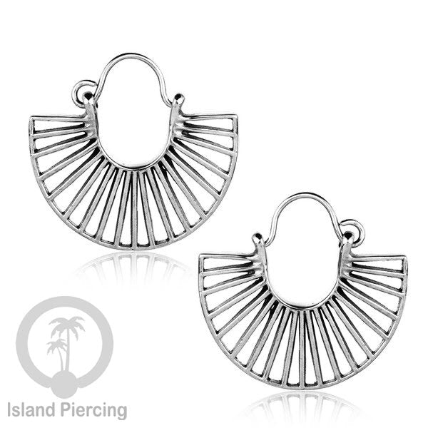 Anting Kuningan Putih inspirasi Pulau Bali, White Brass Earring Bali Style