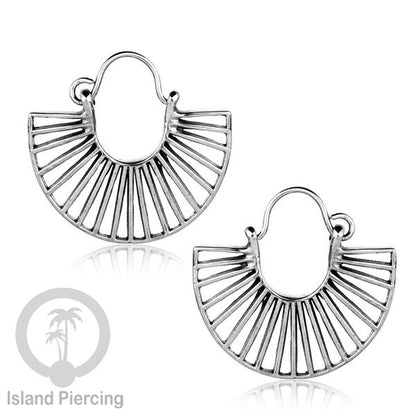 Anting Kuningan Putih inspirasi Pulau Bali, White Brass Earring Bali Style