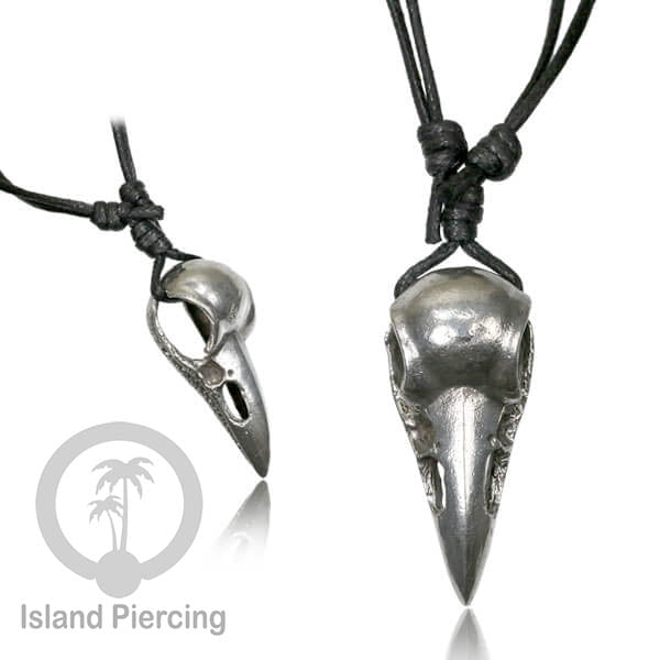 Kalung Liontin Kuningan Putih motif Tengkorak White Brass Pendant Necklace SKull &amp; Tree of Life