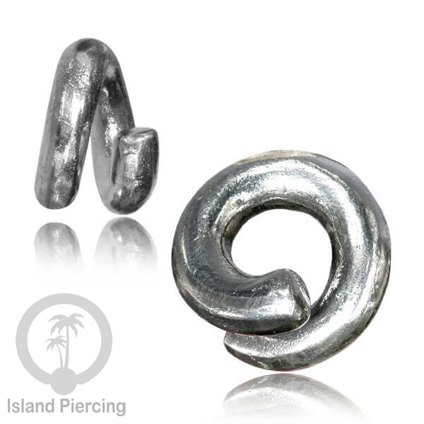 Tindik kuningan putih, White brass Piercing Ear-weight, tiga desain yang classic