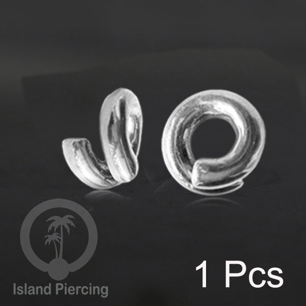 Tindik kuningan putih, White brass Piercing Ear-weight, tiga desain yang classic