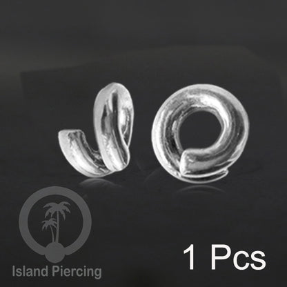 Tindik kuningan putih, White brass Piercing Ear-weight, tiga desain yang classic