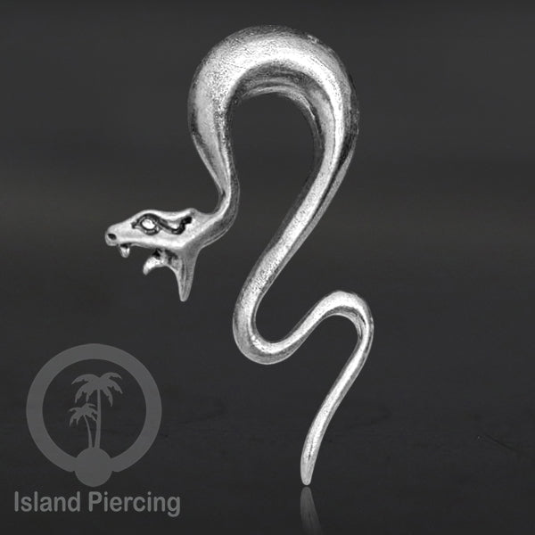 White Brass Piercing expander, Tindik lubang besar motif ang menarik termasuk ular.