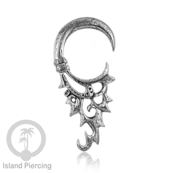 Tindik kuningan putih, White brass Piercing Ear-weight, tiga desain yang classic