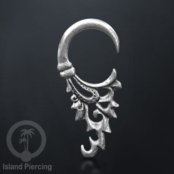 Tindik kuningan putih, White brass Piercing Ear-weight, tiga desain yang classic