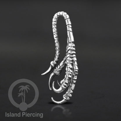 Tindik kuningan putih, White brass Body Jewelry motif Tengkorak, Cakar &amp; Spiral