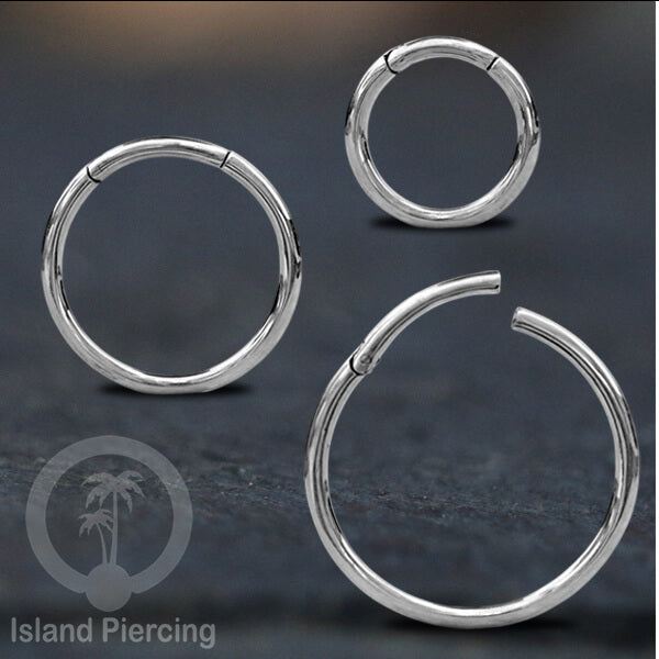 Piecing Clicker magnetik kuningan putih, White brass body jewelry stacking ring